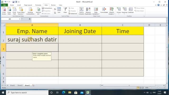 How to apply text date and time Validation in Excel?#56 смотреть онлайн