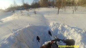 Мотобуксировщик по глубокому снегу…