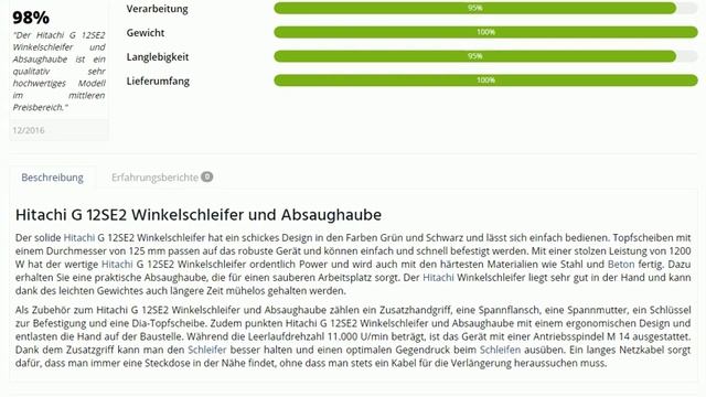 Hitachi G 12SE2 Winkelschleifer | Tipps und Preisvergleich смотреть онлайн