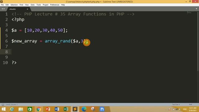 PHP array_rand, array_fill_keys, array_fill & shuffle Functions Tutorial in Urdu/Hindi смотреть онлайн
