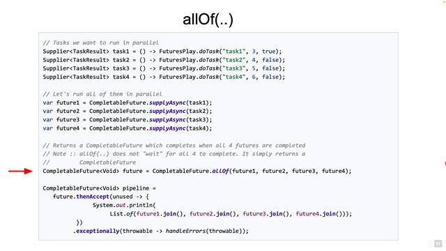 Lesson 9 - Java CompletableFuture methods anyOf() and allOf() смотреть онлайн