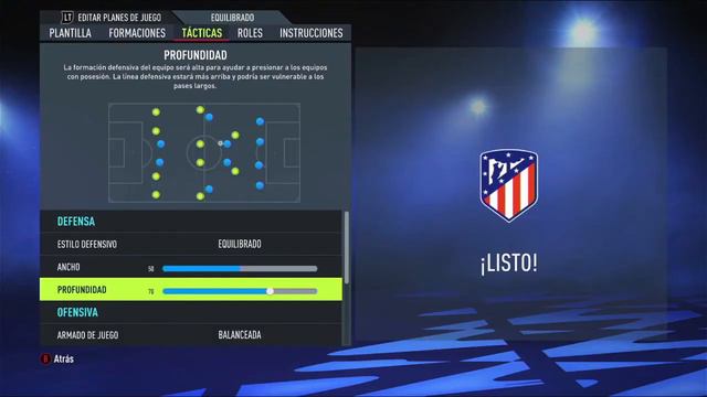 TACTICAS PERSONALIZADAS:ATLETICO MADRID / FIFA 22