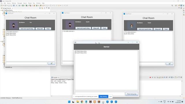 Java Chat Socket MultiClient смотреть онлайн