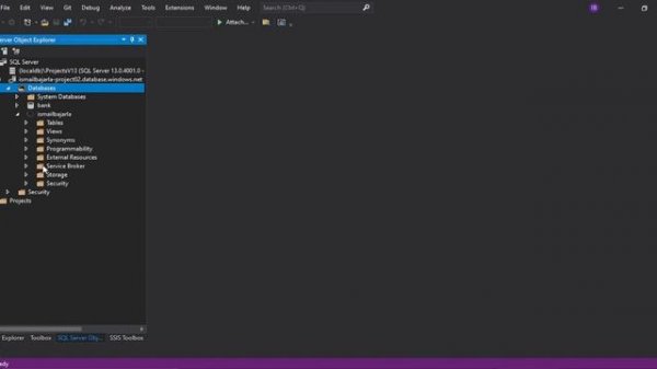 Microsoft Azure Data base. Connect Azure SQL Database to Visual Studio
