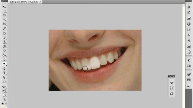 Tutorial Photoshop CS4 - how to get white teeth смотреть онлайн