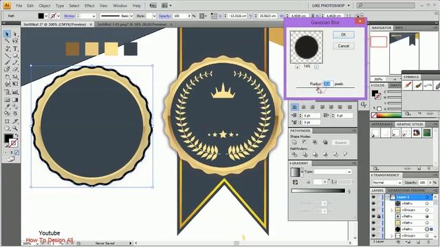 How To Design Certificate #1 Tutorial Illustrator [ Bahasa Indonesia ] смотреть онлайн