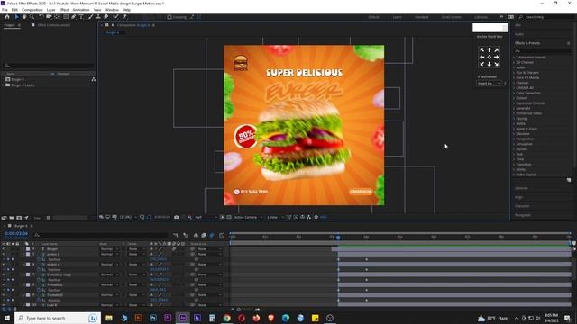 Motion Graphic Poster Design in After Effects смотреть онлайн