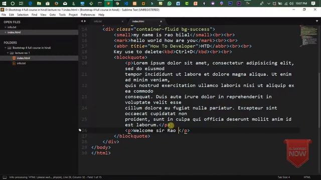 Bootstrap 4 Tutorial in Hindi Part 01 : Bootstrap 4 Typography in Urdu смотреть онлайн