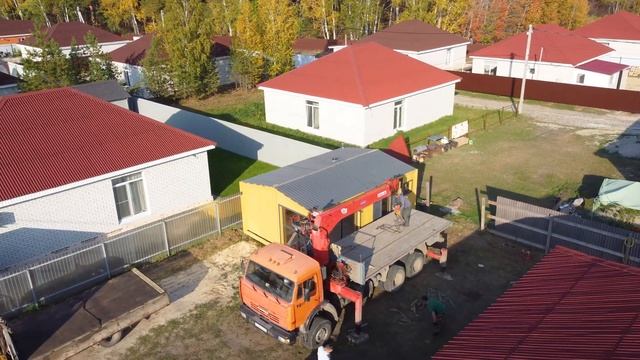 Баня "БАРН 5,0х6,5м." | 2 модуля | Установка и обзор | Kedrbani.ru смотреть онлайн