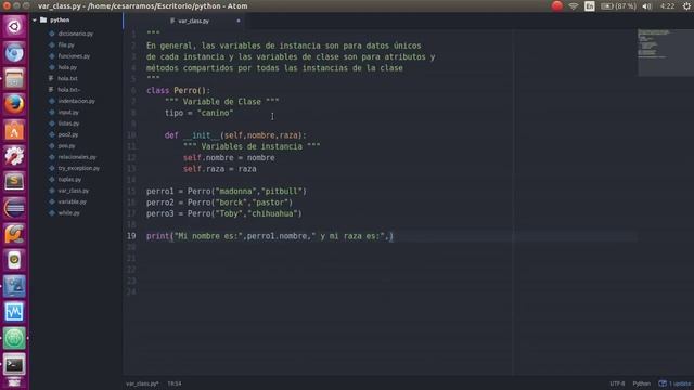 19 Python3.4 - POO  Variables De Instancia Y Clase
