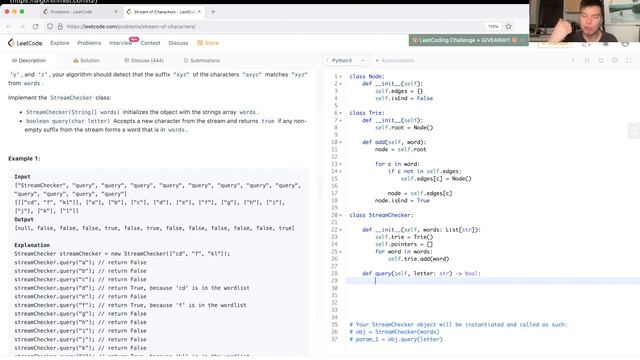 1032. Stream of Characters - Day 4/31 Leetcode December Challenge смотреть онлайн