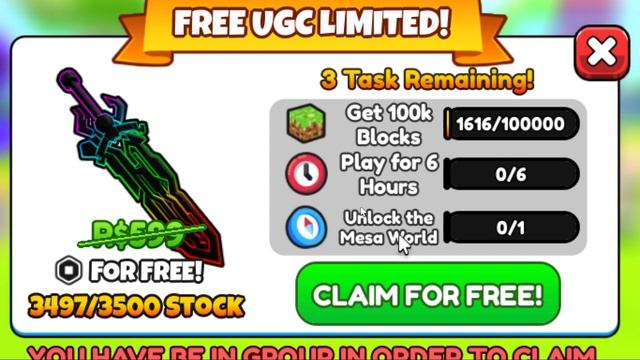 Como Ganhar o item {Rainbow Heavy Sword} UGC Limited Roblox смотреть онлайн