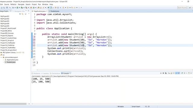 016 - Java Fundamentals - Sorting ArrayList and the Use of the Comparable Interface смотреть онлайн