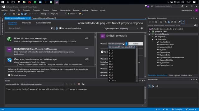Entity Framework .NET, Oracle XE y Visual Studio 2015 C# - Tablas y Procedimientos смотреть онлайн