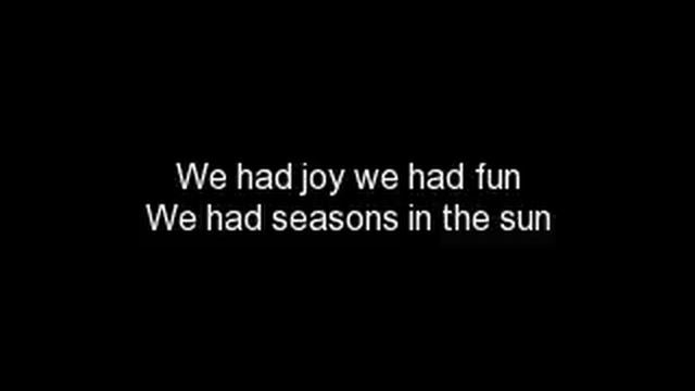Seasons In The Sun - Terry Jacks (lyrics) смотреть онлайн