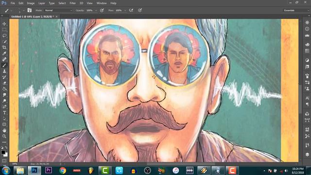 JIL JANG JUK POSTER DIGITAL PAINTING TUTORIAL PART 1 смотреть онлайн