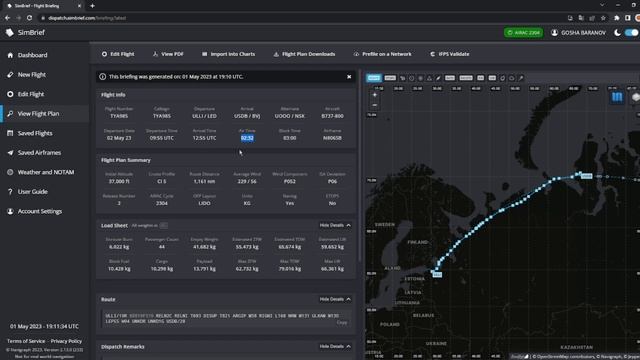 ПОДРОБНЫЙ ГАЙД. КАК РАЗОБРАТЬСЯ В SIMBRIEF,как построить полетный план смотреть онлайн