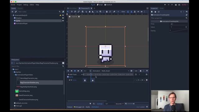How to animate Sprite Sheets in Godot using AnimationPlayer (beginner tutorial) смотреть онлайн