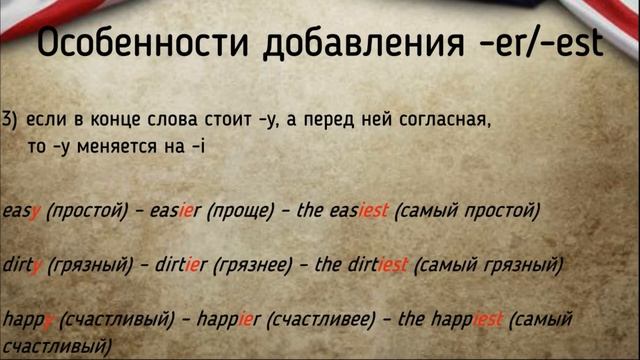 Степени сравнения прилагательных | Английский для начинающих смотреть онлайн