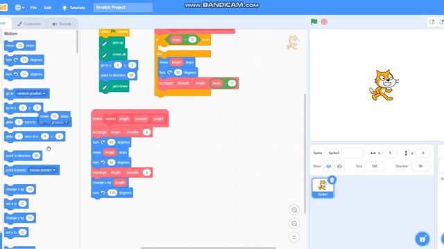 How to Draw 3D Cuboid in Scratch and Pictoblox of any size смотреть онлайн