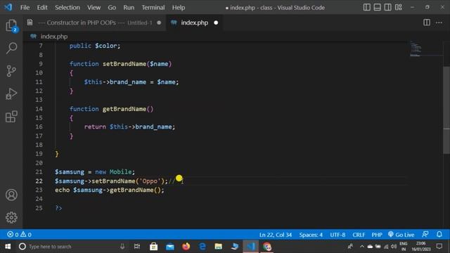 Explanation of Constructor in PHP OOPs - OOPs for Framework Users in PHP #5 смотреть онлайн