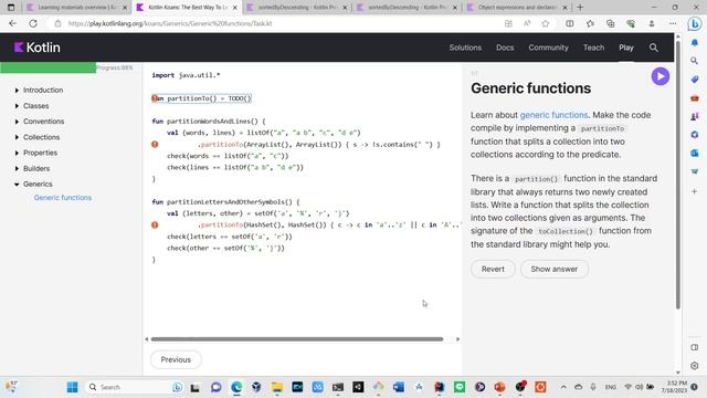 Koan -- part 4 -- Kotlin Exercise Online -- Kotlin смотреть онлайн
