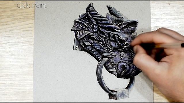 Такое за 5 минут не нарисуешь 3D Рисунок Голова Дракона /3D drawing dragon Head смотреть онлайн
