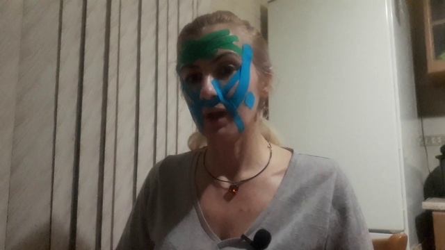 Тейпирование лица.Лифтинг.Разглаживание носогубки и лба. смотреть онлайн
