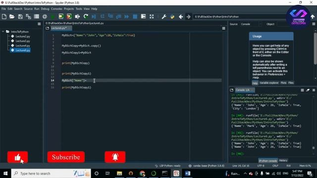 Python Dictionary смотреть онлайн