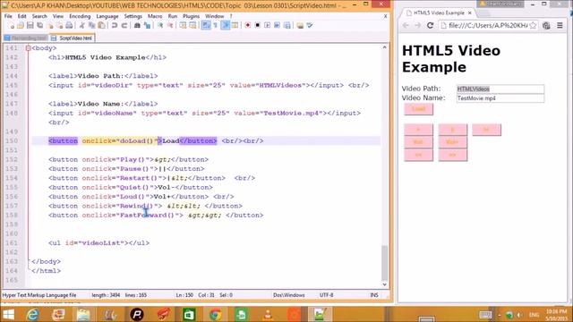 HTML5-VIDEO HANDLING AND RUNNING with Example смотреть онлайн