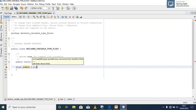 Arsene Musafiri : INITIATION AU LANGAGE JAVA [PARTIE 8] DECLARER VARIABLE TYPE FLOAT смотреть онлайн