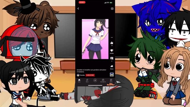 Different fandoms reacting to each other part two Yandere simulator смотреть онлайн