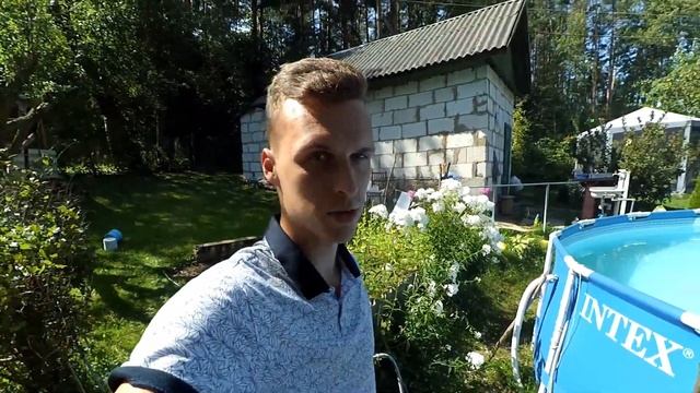 КАК НАГРЕТЬ ВОДУ В КАРКАСНОМ БАССЕЙНЕ? Тёплая вода в бассейне на даче без водонагревателя INTEX смотреть онлайн