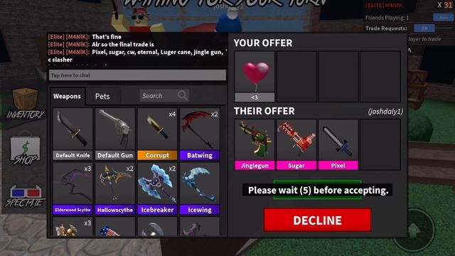 Trading Heart Pet for Massive OP! Ft. JoshDaly1 | Roblox MM2 Trade смотреть онлайн