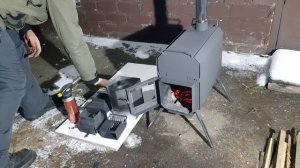Походная печь на пеллетах. Пеллетная горелка, обжиг печи, расход пеллет...