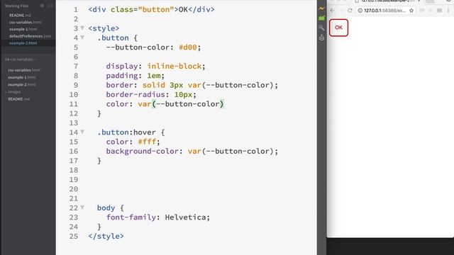 03 css variables button color смотреть онлайн
