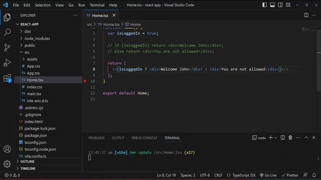 React TypeScript - 6: Conditional Rendering смотреть онлайн