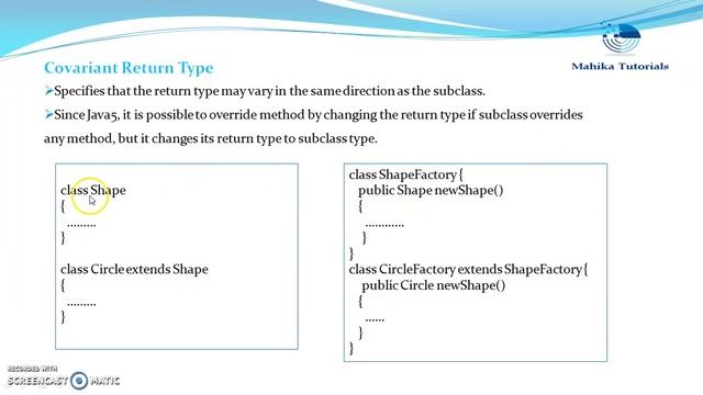 Core Java 47 - What is Covariant Return Type? смотреть онлайн