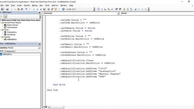 Multi-User Employee Registration Form in Excel and VBA смотреть онлайн