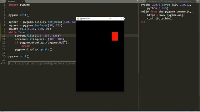 Pygame tutorial 2 смотреть онлайн
