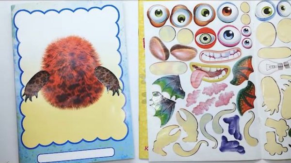 Monster Sticker book for kids, but Create your own monster Alice created a monster Видео для детей