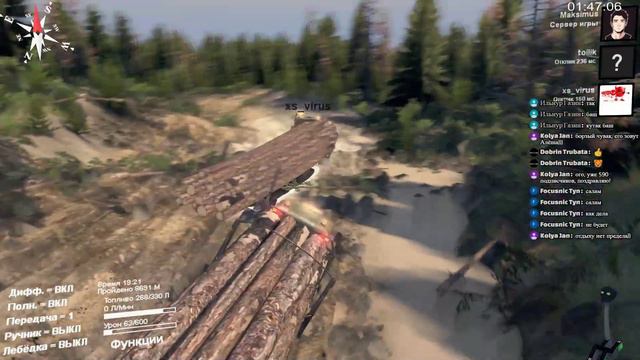 Стрим - Spintires - Едем в тайгу) - карта "Утро Понедельника" смотреть онлайн