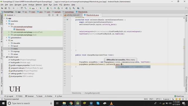 popup menu- Menu # 18 | popup menu | android tutorial смотреть онлайн