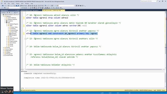 SQL Create - Alter - Drop - Primary Key ve Foreign Key Kullanımları смотреть онлайн