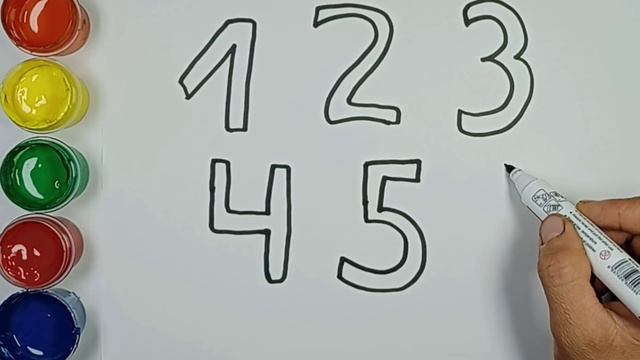 Drawing Number 123 for children _Рисование число для детей смотреть онлайн