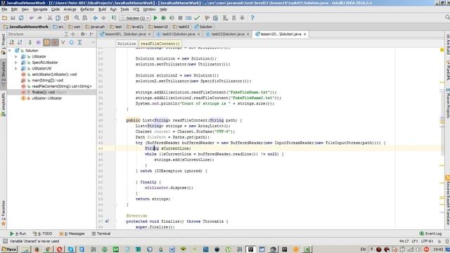 Решение JAVARUSH: level21 lesson10 task03 try with resources смотреть онлайн