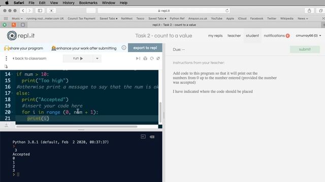 GCSE Computer Science - Python IF and For Loop Tasks смотреть онлайн
