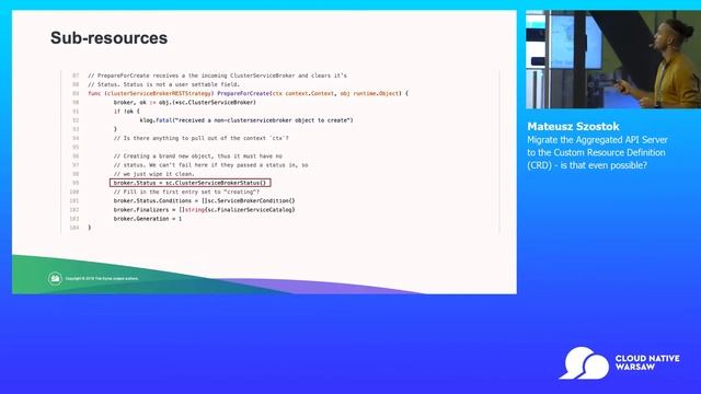 Kubernetes Track: Migrate the Aggregated API Server (...) - Mateusz Szostok смотреть онлайн