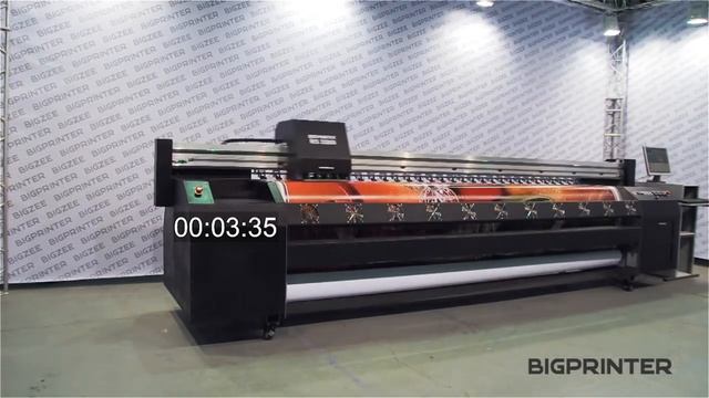 BIGPRINTER RS3208i file 3x6 m printing fast смотреть онлайн