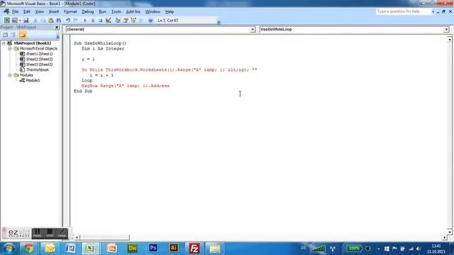 Use Simple Do While Loop - VBA Macros - Tutorial - MS Excel 2007, 2010, 2013 смотреть онлайн